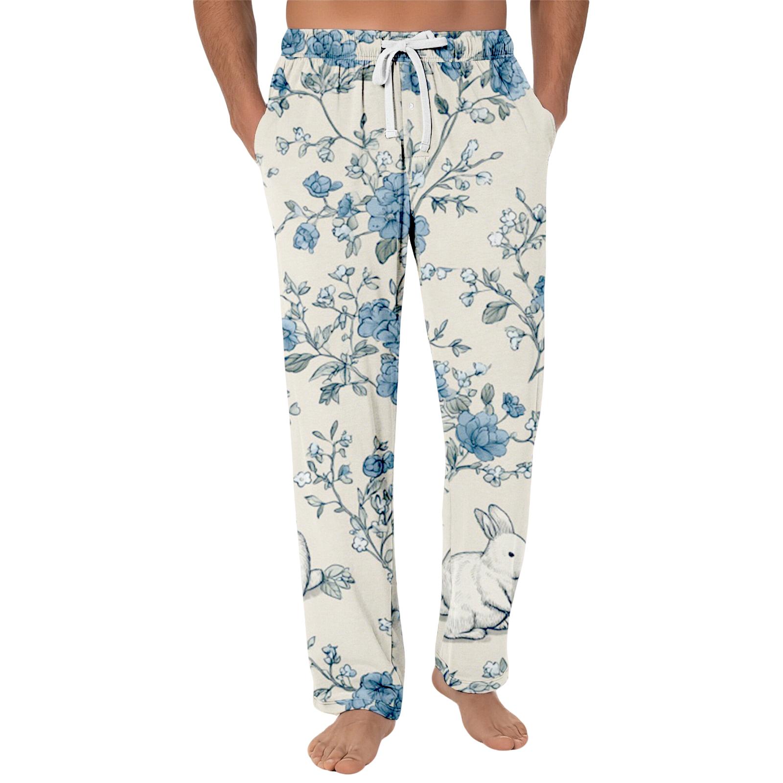 

Смугасті піжамні штани Одяг для сну Повсякденні штани на кулісці з еластичною талією Зручні прямі Штани для йоги Вільні XXL білий