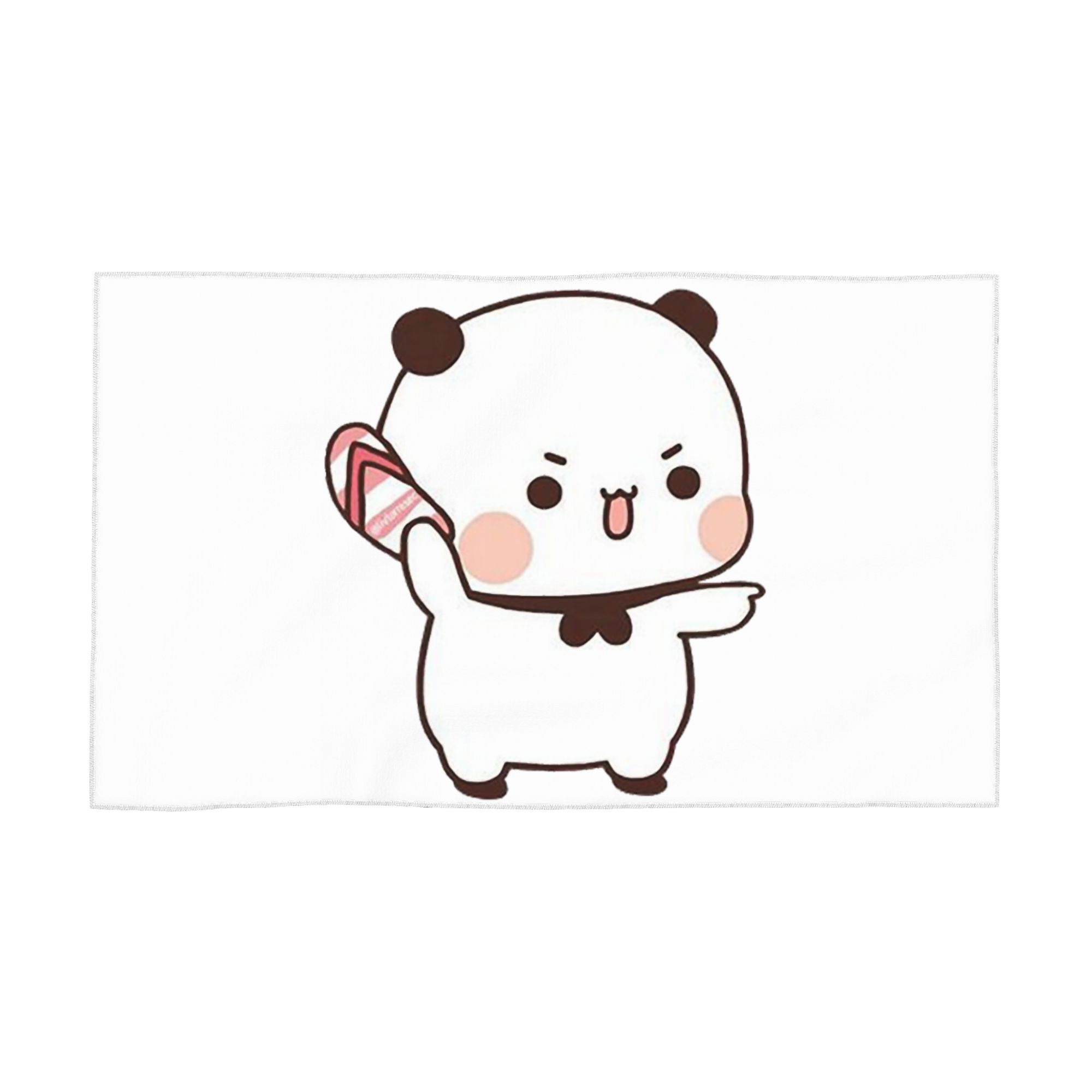 

Cute Bubu is Throwing Flip-flops At Dudu Soft Face Towel Quick Dry Pool Bath Cotton Towels Absorbent Quick W30*H60(CM)