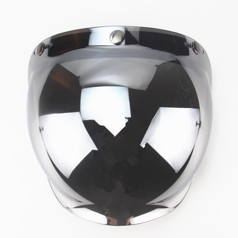 Motorcycle Helmet Lens 3-button Retro Lens With Frame Bubble Shield Motorcycle Helmets Accessoriess