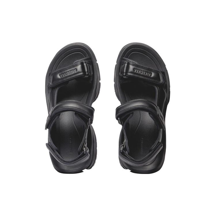 (WMNS) Balenciaga Tourist Sandals 'Black' Women's 738612W2CDA1000