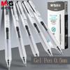M&G 0.5mm Black  Gel Pen, Sweat-resistant Grip Design, ST Nib, Quick-drying Ink, Refillable, Ideal for Students and Office Use.