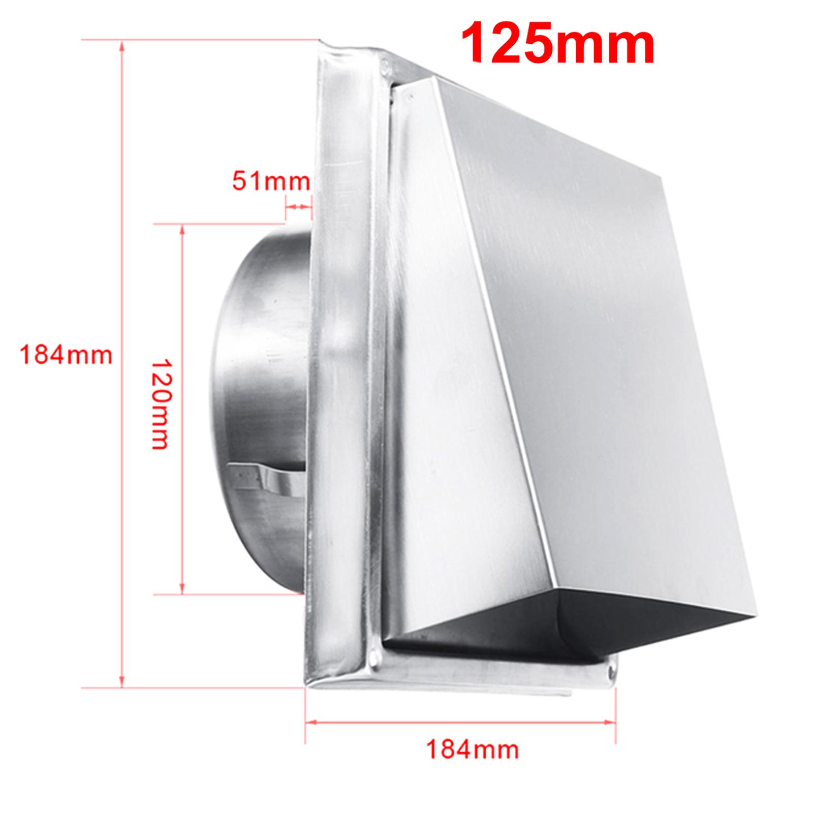 

Stainless Steel Air Outlet Square Air Outlet Waterproof Vents Cap 125 150mm 304 Steel Ducting Ventilation High Quality