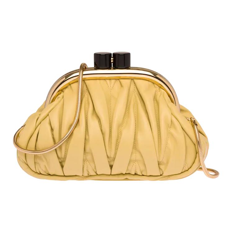 

MIU MIU Solid Color Compact Handbag Soft Lambskin Shoulder Bag Women Handbags Vanilla 5BK018-N88-F0032-V-OOO Basic Set (Bag+Dust Bag)