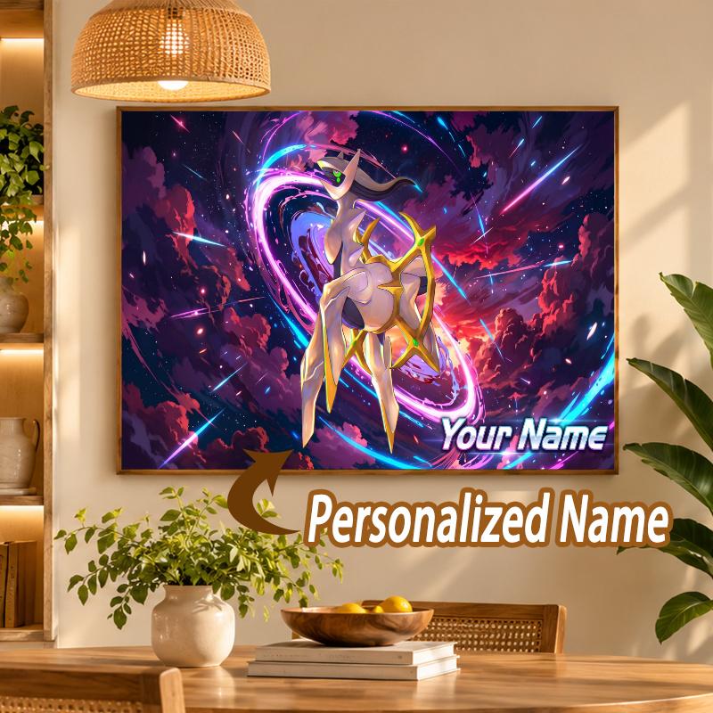 Arceus Custom Name Diamond Painting Personalized 5D Full Drill DIY Diamond Art Home Decor