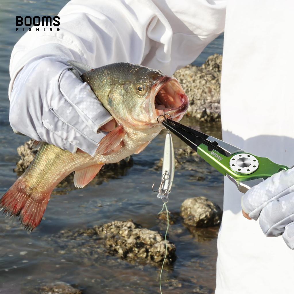 Booms Fishing X01 Fishing Fishing Needle Line Hook Aluminum with Butt Rope and Pliers Green Pliers, Pliers, Remover, Cutter, Remover, Multi-Function,