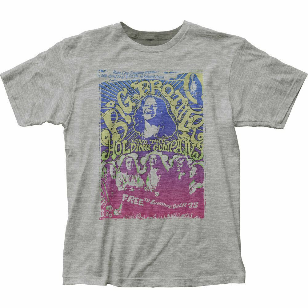 

26 Big Brother & The Holding Co Vintage Handbill T Shirt Mens Licensed Rock Grey Unisex T-Shirt L