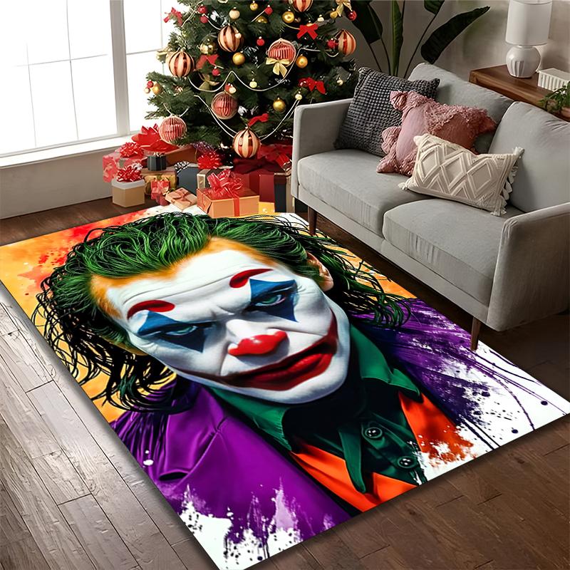 JOKER Rug Ideal for Reading Room, Multi-purpose Office Chair Sofa Carpet, Anti-slip Printed Home Area Rug