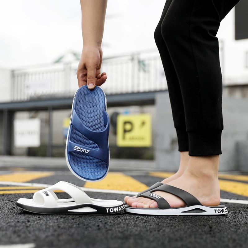 Pánské pantofle, letní outdoorové módní pánské pantofle, sandály s tlustým dnem, protiskluzové vodotěsné plážové pantofle do koupelny