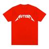 Autism Metal Rock Meme T-shirt Men Women Fashion Hip Hop Short Sleeve Oversized T-shirts Summer Sport Loose T Shirt Tops