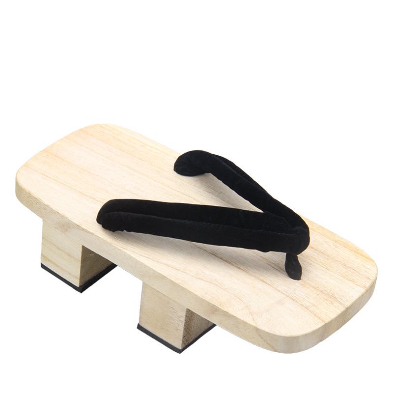 Men's White Two-Tooth Wooden Clogs - Japanese-style Summer Slippers for Comic Con, COS, Plain Color Series - Free Shipping