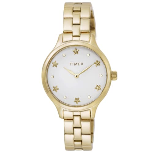 

TIMEX Peyton Watch, 36mm, Women s, America Watch TW2V23300, White Dial, Brass, Mineral Glass, Quartz Movement, Gold