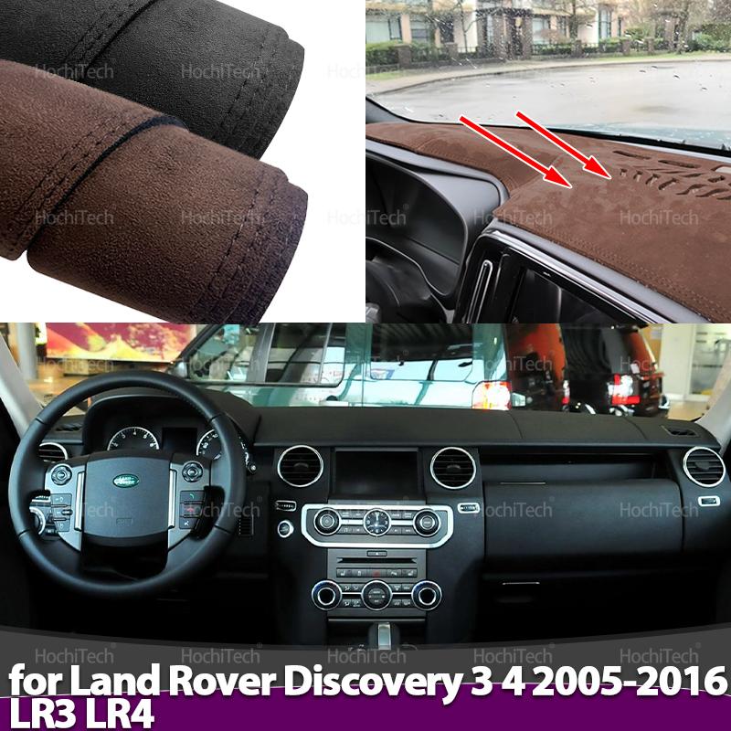 Pro Land Rover Discovery 3 4 2005-2016 LR3 LR4 Auto-styling Semišová Kůže Černá/Hnědá Kryt Palubní Desky Podložka Palubní Desky Kobereček