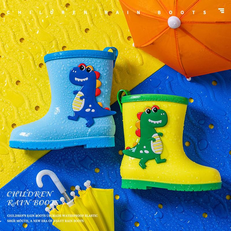 Pig Daddy Kids' Lightweight Waterproof Rain Boots with Soft Cotton Lining – Unisex for Toddlers and Preschoolers.