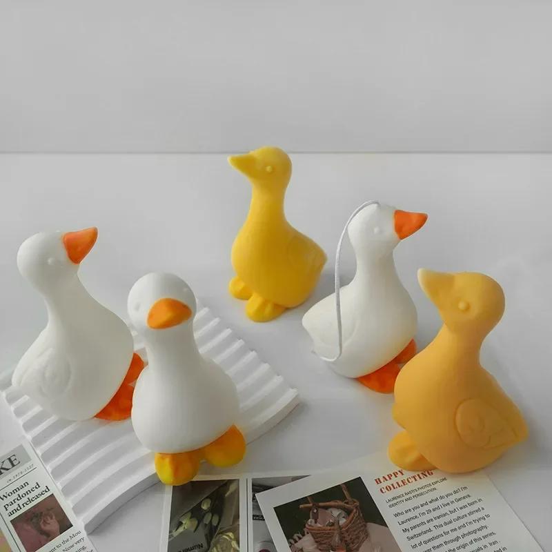 Cute Duck Candle Silicone Mould 3D Duck Aromatherapy Plaster Crystal Crafts Resin Casting Mold DIY Handmade Soap Making Supplies