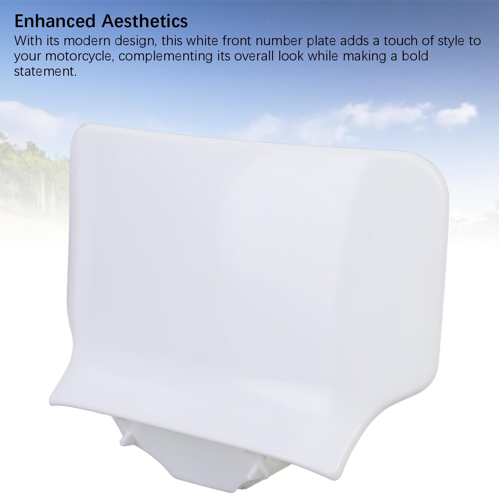 

Белая передняя номерная табличка для мотоцикла Прочная износостойкая пластиковая номерная табличка-замена для Z50 BAJA