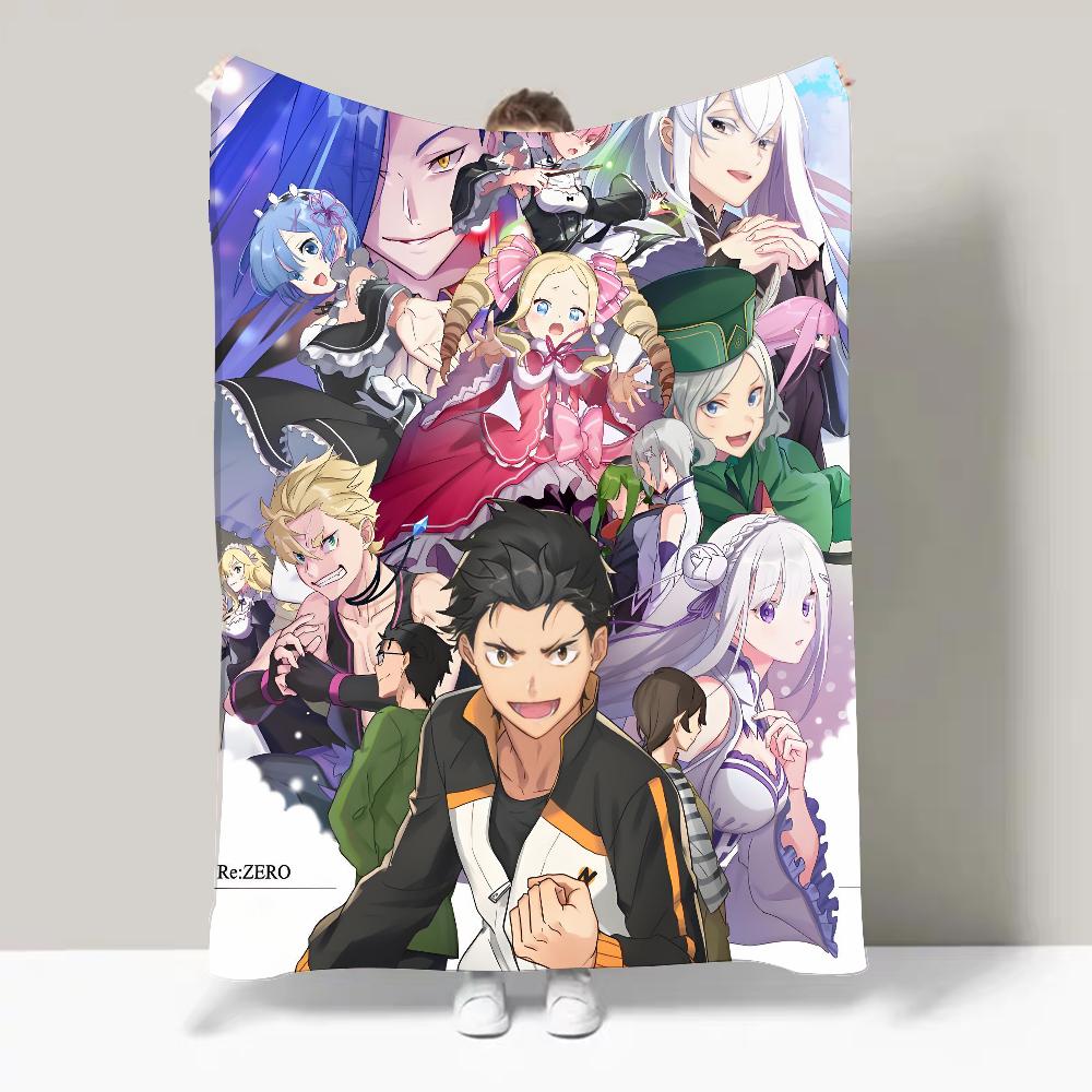 Anime R-Re Zero Blanket Design Lightweight For Dorms, Naps, Living Room, Office,Sofa,All-Season