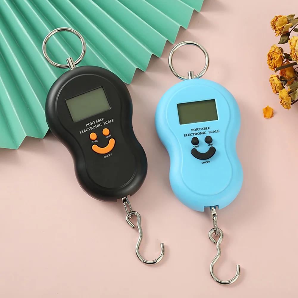 

Electronic 50Kg 10g Hanging Scale LCD Kitchen Digital Scale BackLight Fishing Weights Pocket Scale Travel Luggage Scales синий