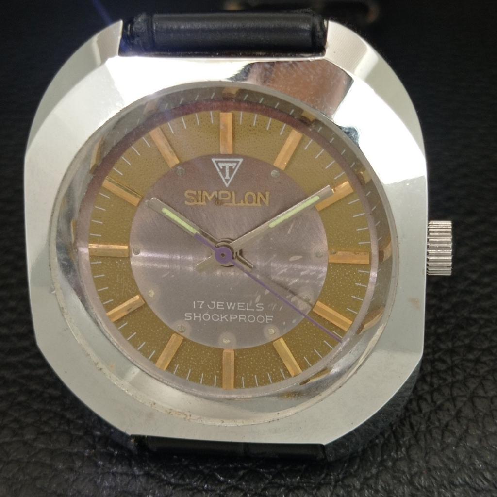 שעון גברים וינטג' שוויצרי SIMPLON מתיחה ידנית משופץ a704618-1