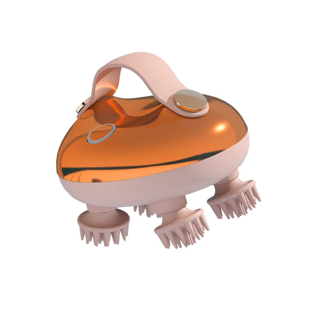 

Машина для масажу голови Силіконовий масажер для шкіри голови Інструменти Head Spa Електричний масажер для голови з червоним світлом 1pcs золотий