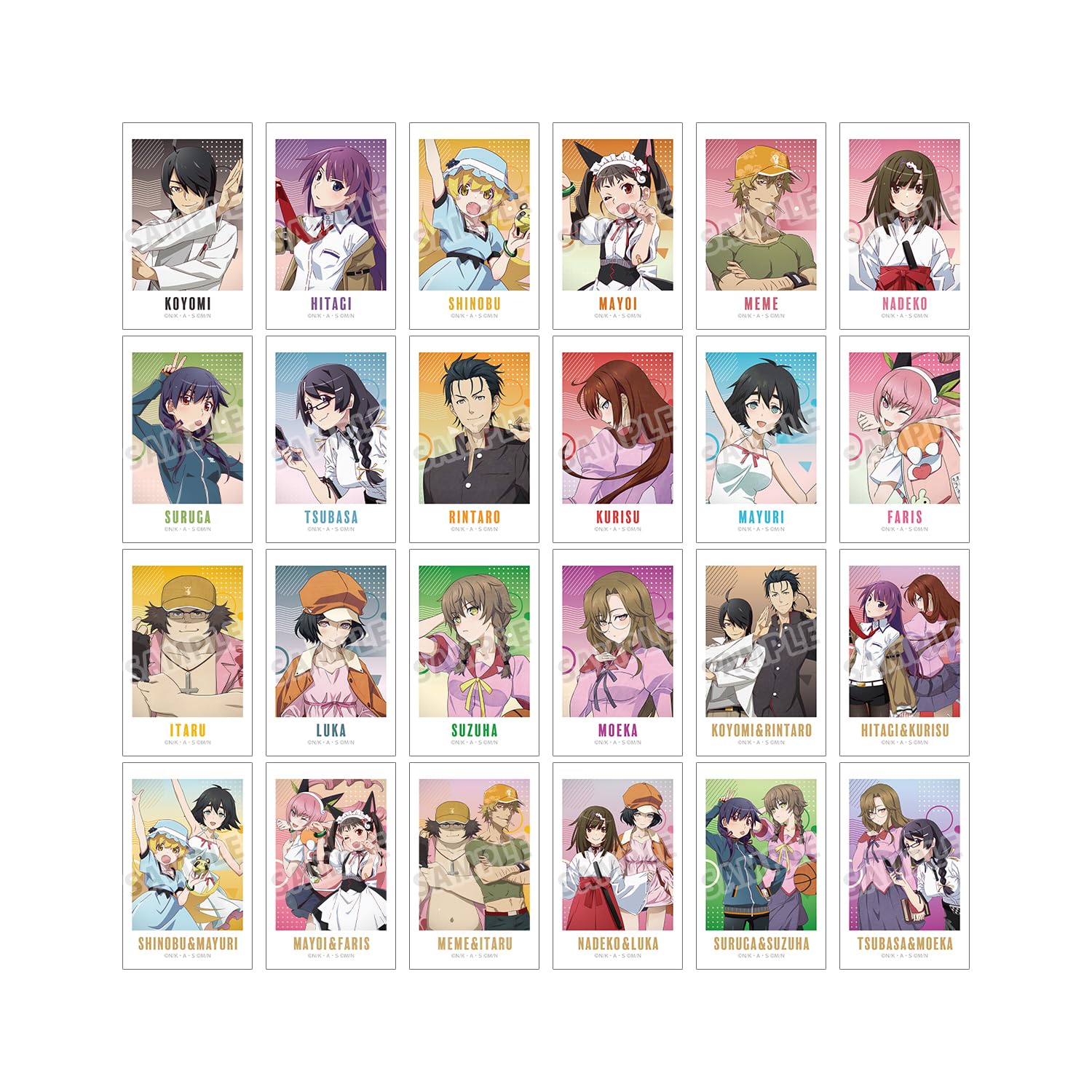 

Серия Monogatari x STEINS GATE Оригинальная коллаборационная иллюстрация Торговая иллюстрация в стиле моментальной камеры Коробка из 24 шт. Версия. Карты,