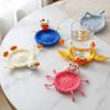 Heat Resistant Crochet Animal Coaster Finished Cute Knitted Cup Mat  Kitchen Decor