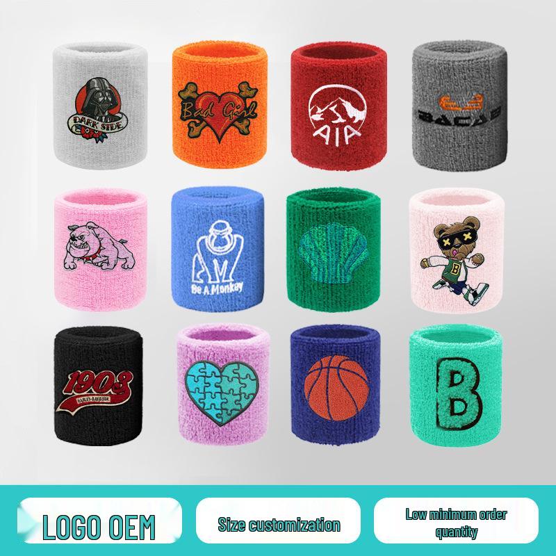 Sports Cotton Wristband: Sweat-Absorbing Support for Basketball, Badminton, Running & Fitness