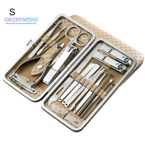 1 Set Professional Manicure Cutters Compact Stainless Steel Comfortable Case Manicure Kit Pedicure Supplies Hobbies Products