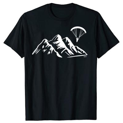 Funny Paragliding Paraglider Skydive Classic TShirt Summer Men Fashion Cotton Short Sleeve Oversized Loose Tshirt Tops