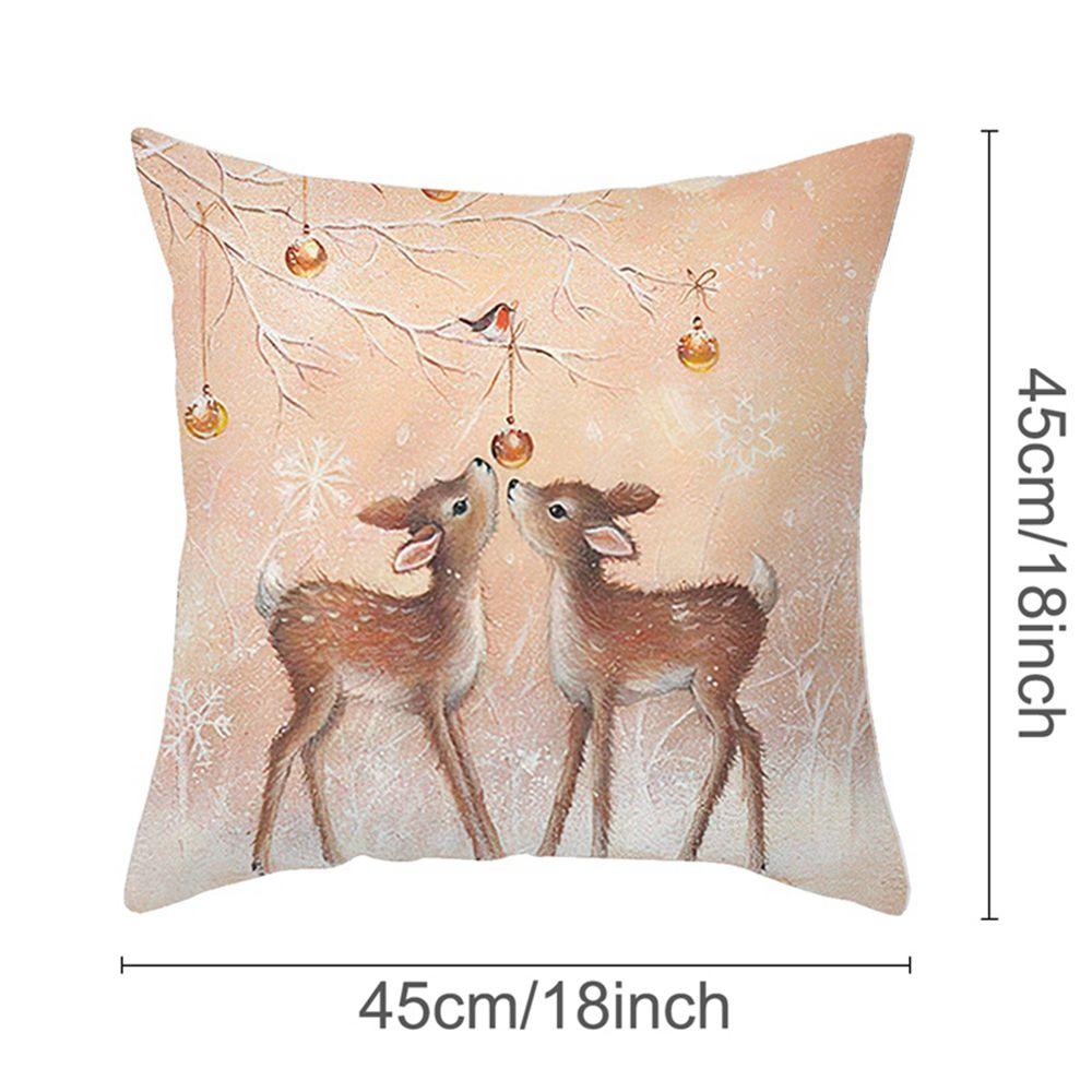 Peach Skin For Sofa Santa Claus Christmas Decor Tree Gift Pillow Pillowcase Cushion Cover Ornament