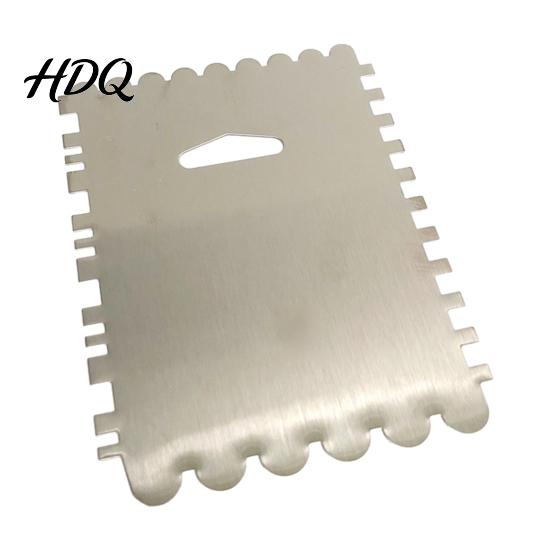 Kitchen Bench Scraper for Baking Stainless Steel Cake with Multi-faceted Sawtooth Rectangle/Pentagon/Triangle/Semi-circle Shape Cream Dough Smoother,