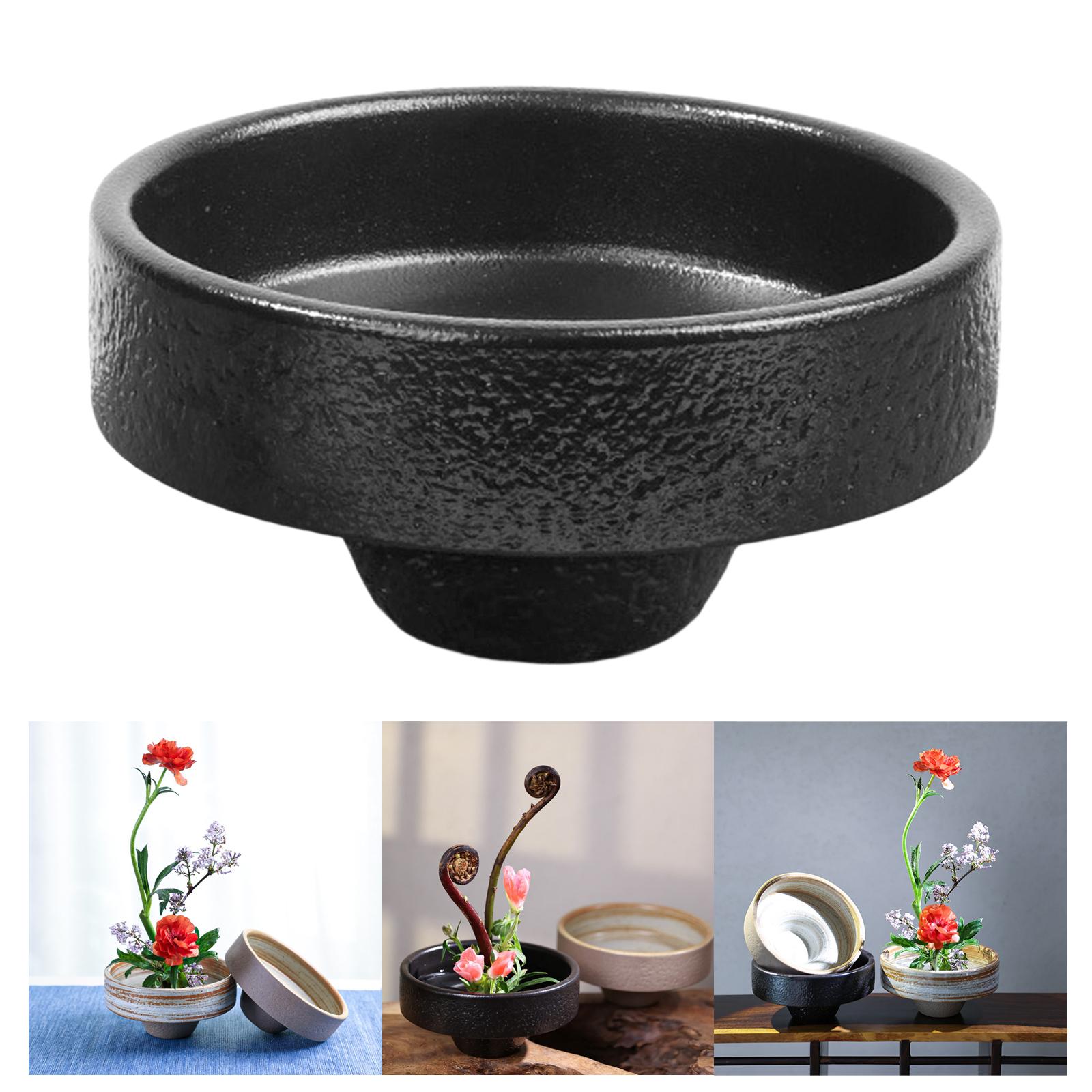 

Ceramic Ikebana Vases Centerpiece Vintage Flower Vase Round Japanese Ikebana Vase Pottery Supplies for Dining Table Home Decor