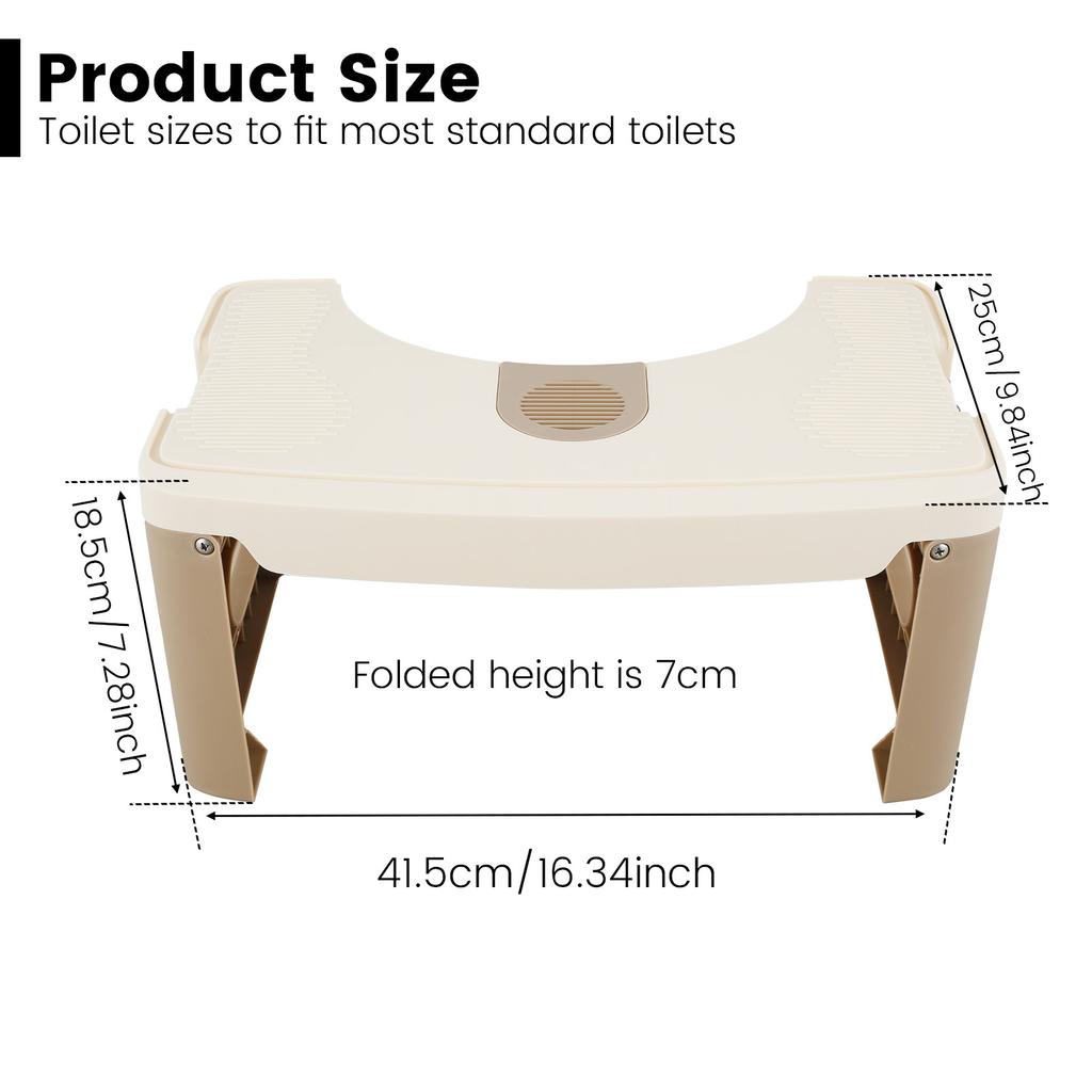 Foldable Toilet Footstool Double Nonslip Design Portable Toilet Squat Stool Squat Stool for Bathroom Toilet Leg Raiser Stand