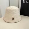 Hat Female Versatile Seersucker D Letter Bucket Hat Korean Version Tide Bell Sunshade Bucket Hat Internet Celebrity Basin Hat