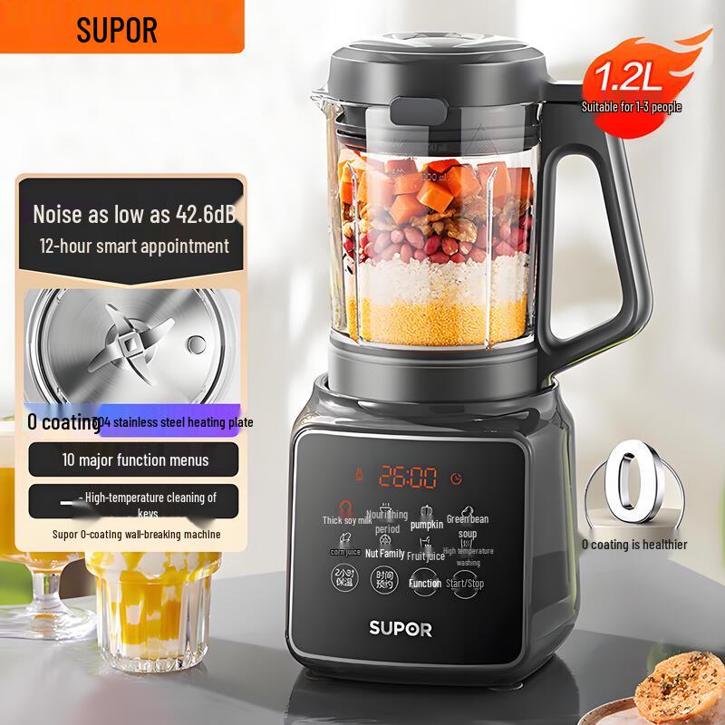 Supor Quiet 0-Coating Blender & Soy Milk Maker CN plug (adapter included)