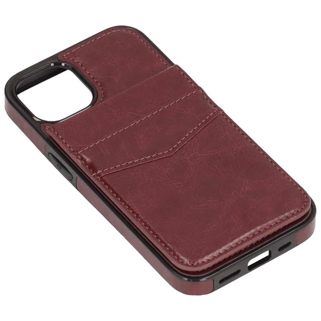 6.1in Phone Case Compatible for IPhone 13 PU Leather Wallet Phone Case with Magnetic Buckle Protective Case with Clip