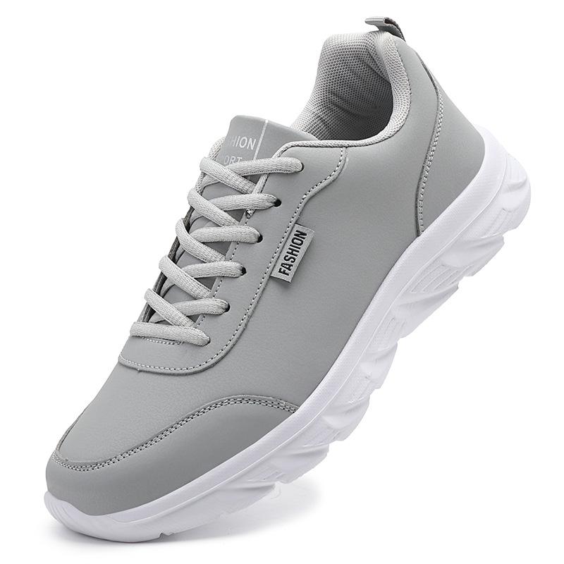 Autumn Leather Sneakers Black Casual Shoes For Men Winter Sneakers Men Waterproof Sneakers Lightweight Non-slip Sports Shoes