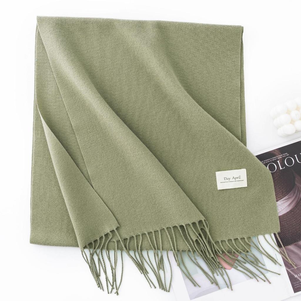 Solid Color, Maillard, Scarf, Ladies', Scarf, Warm Shawl Sunshade and Dust Prevention