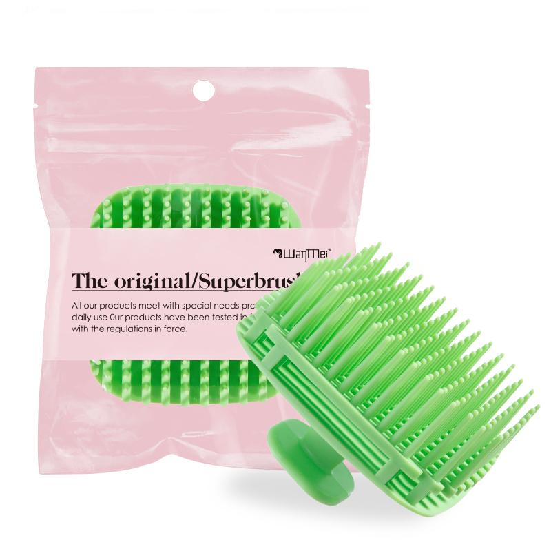 1pcs Silicone Shampoo Brush Head Scalp Massage Hair Brush Bath Shower Body Scruber High-quality Exfoliator Salon Styling Tools