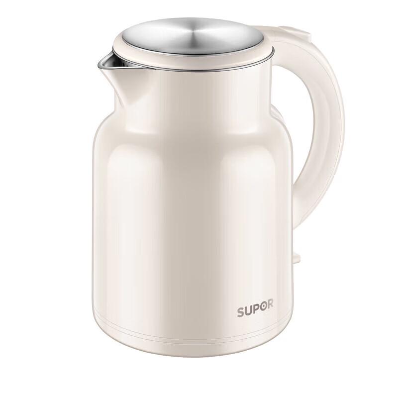 Supor 2L 316L Stainless Steel Retro Electric Kettle CN plug (adapter included)