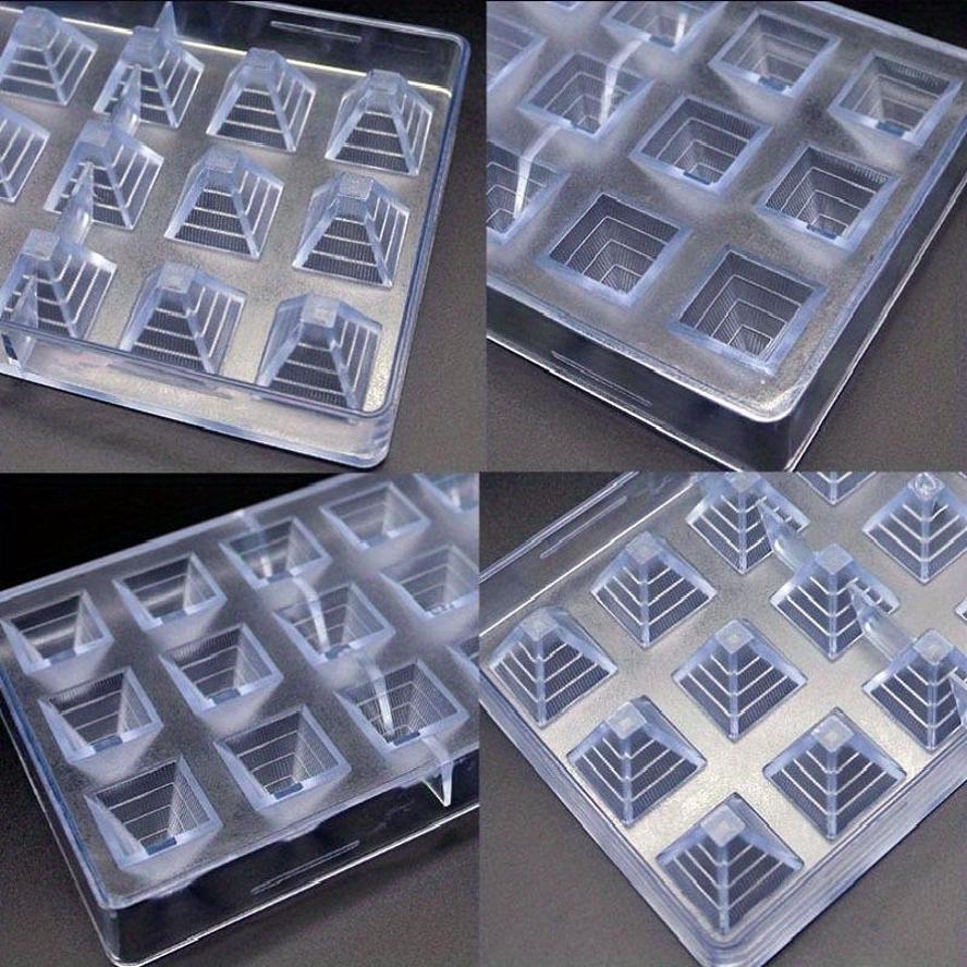 1 Pcs Plastic Pyramid Chocolate Mold Unique Shape Starry Sky Chocolate Mold Anti-heating DIY Baking Mold Wholesale
