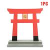 1Pc Building Model Japanese Shinto Torii Wooden Gate Japanese Shrine Statue Miniature Shrine Home Desktop Decoration