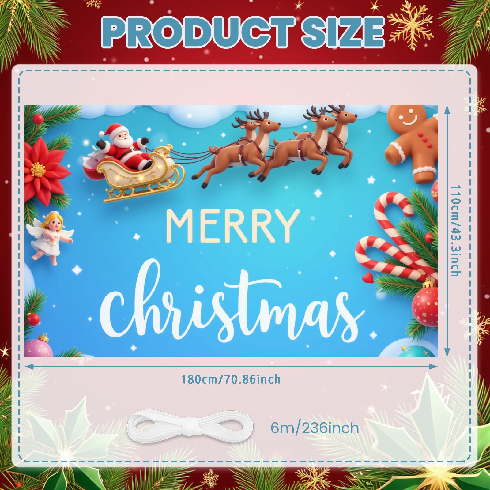 

Holiday Celebration Aesthetic Design Reindeer Banner Christmas Decor Decorative Reindeer Merry Christmas For Photo Shoot Family