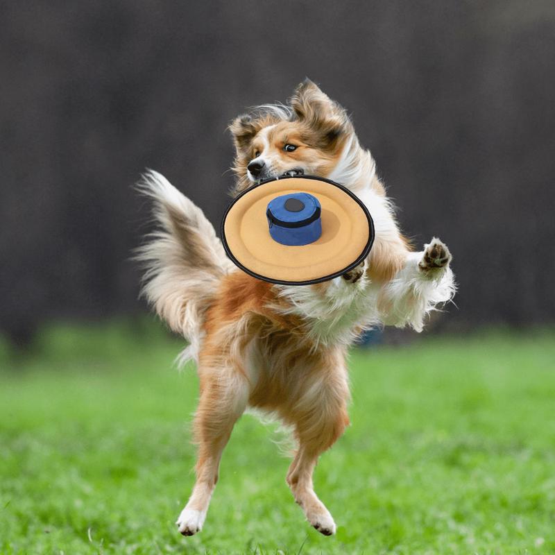 Dog Flying Disc Toy Soft Canvas Indestructible Flying Disc Training Pet Supplies Outdoor Games With Snack Bag For Outdoor Sports