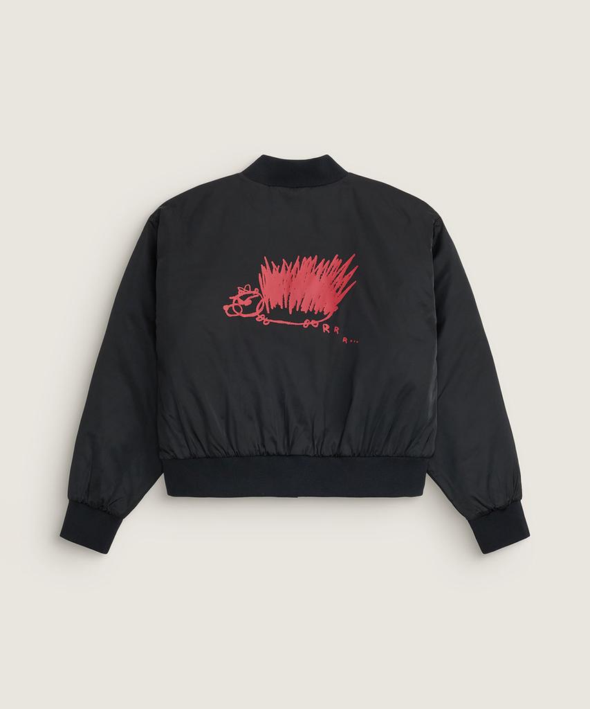 Vans Lilu Crop Baseball Jacket - Black / Vn000Trzblk1
