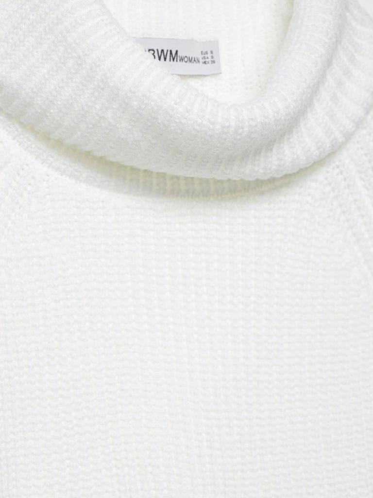European & American Fashion Casual High Neck Slit Loose Knitwear