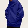 Men's Fashion Solid Color Long Sleeved Hooded Pullover With Pockets Casual Adult Sweatshirt Top