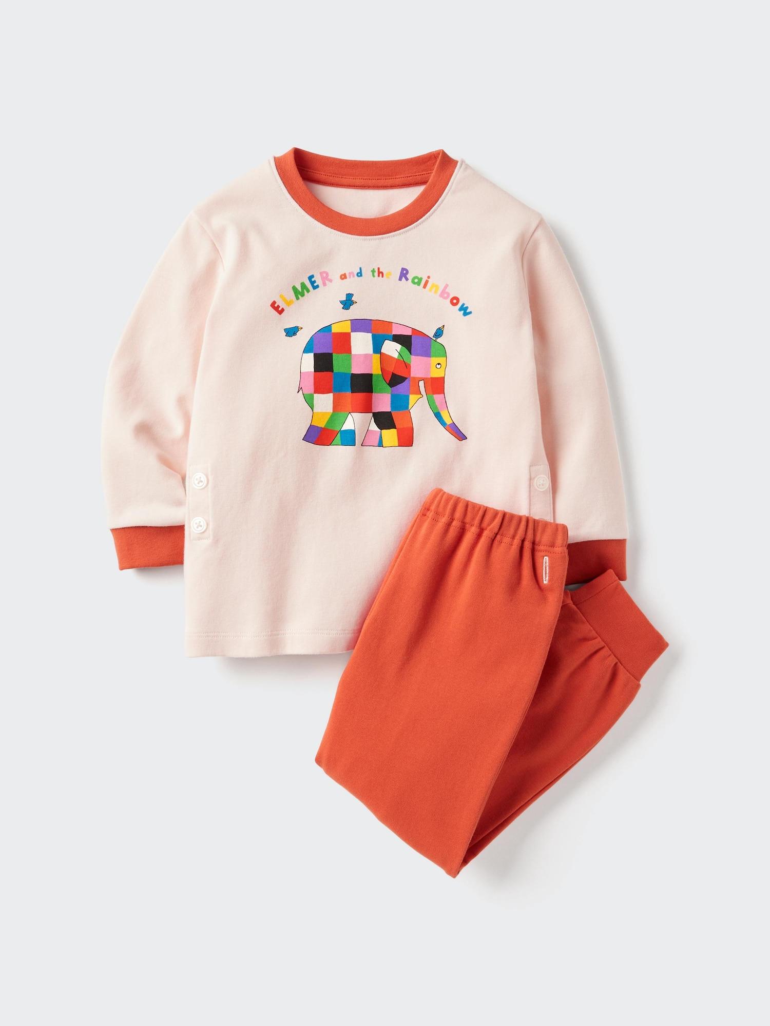 

Uniqlo Пижама с картинками Bt с длинным рукавом F 14 RED/BABY 90