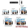 2pcs   2D FLAT PRINTING Curtains (Without Rod) Castle Vista Popular Contemporary Curtains Polyester Curtains Decorations For Home