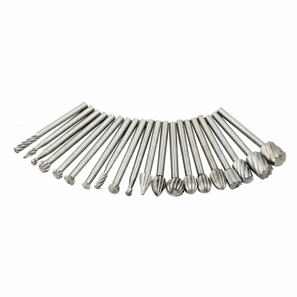 20Pcs 40mm Length High-Speed Steel Burrs High-Speed Steel Wood Carving Tools DIY Projects
