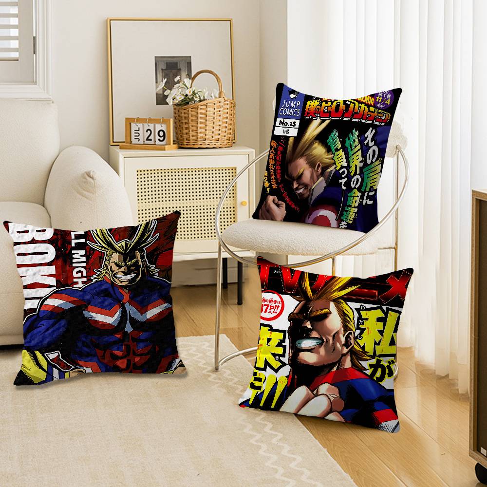 Anime All Might Pillow Cover Sofa Cushion Cover Home Room Decoration Children Gift